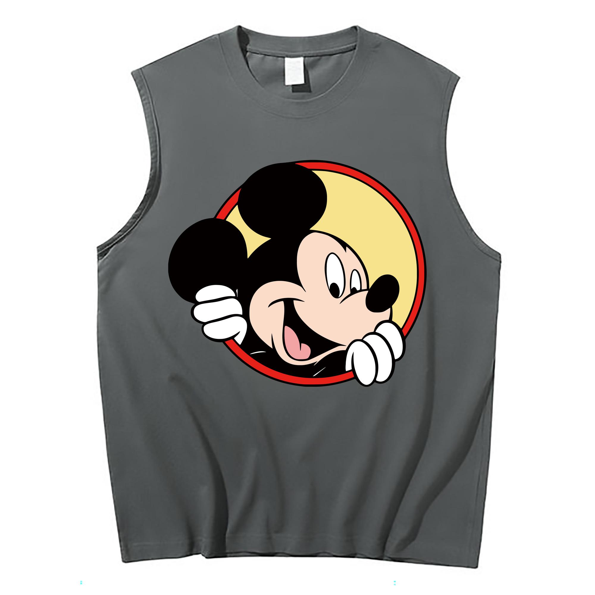 ミッキーマウス Mickey Mouse コットン100％タンクトップ（フロントプリント）